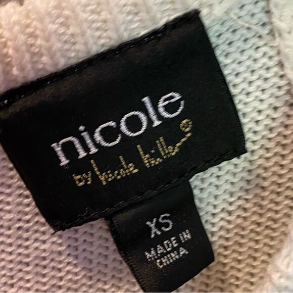 Nicole by Nicole Miller Cream Sweater w/ zipper detail XS - Picture 2 of 7